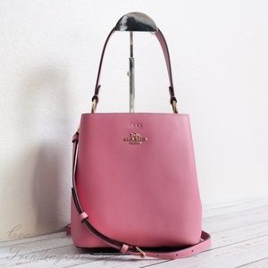 NWT Coach Small Leather Town Bucket Bag in Rose